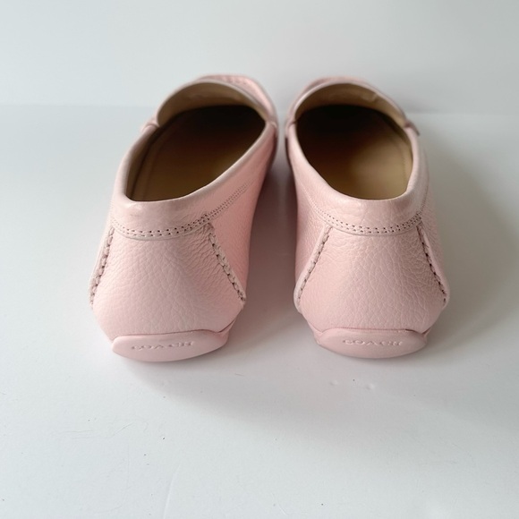 Coach Marley Driving Moc Loafer in Light Rose Pink Pebble Grain Leather 8.5 - Picture 7 of 9